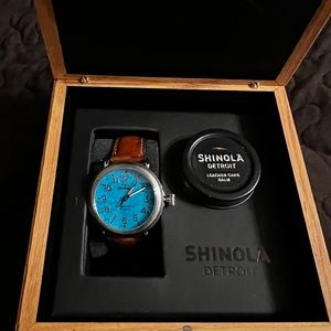 Shinola’s Natural Effects Watches Turquoise